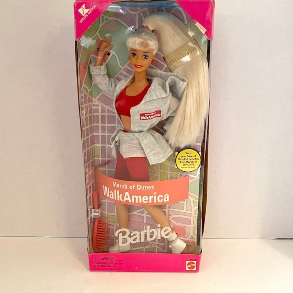 1997 March of Dimes WalkAmerica Barbie Doll‎ Special Edition Mattel #18506